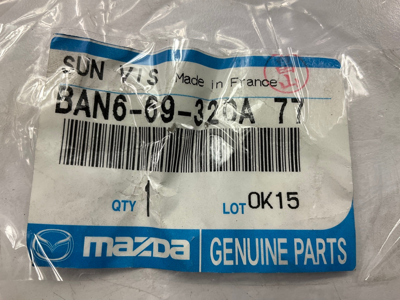 NEW GRAY Mazda BAN6-69-320A-77 Left Sun Visor OEM For 07-09 Mazda 3