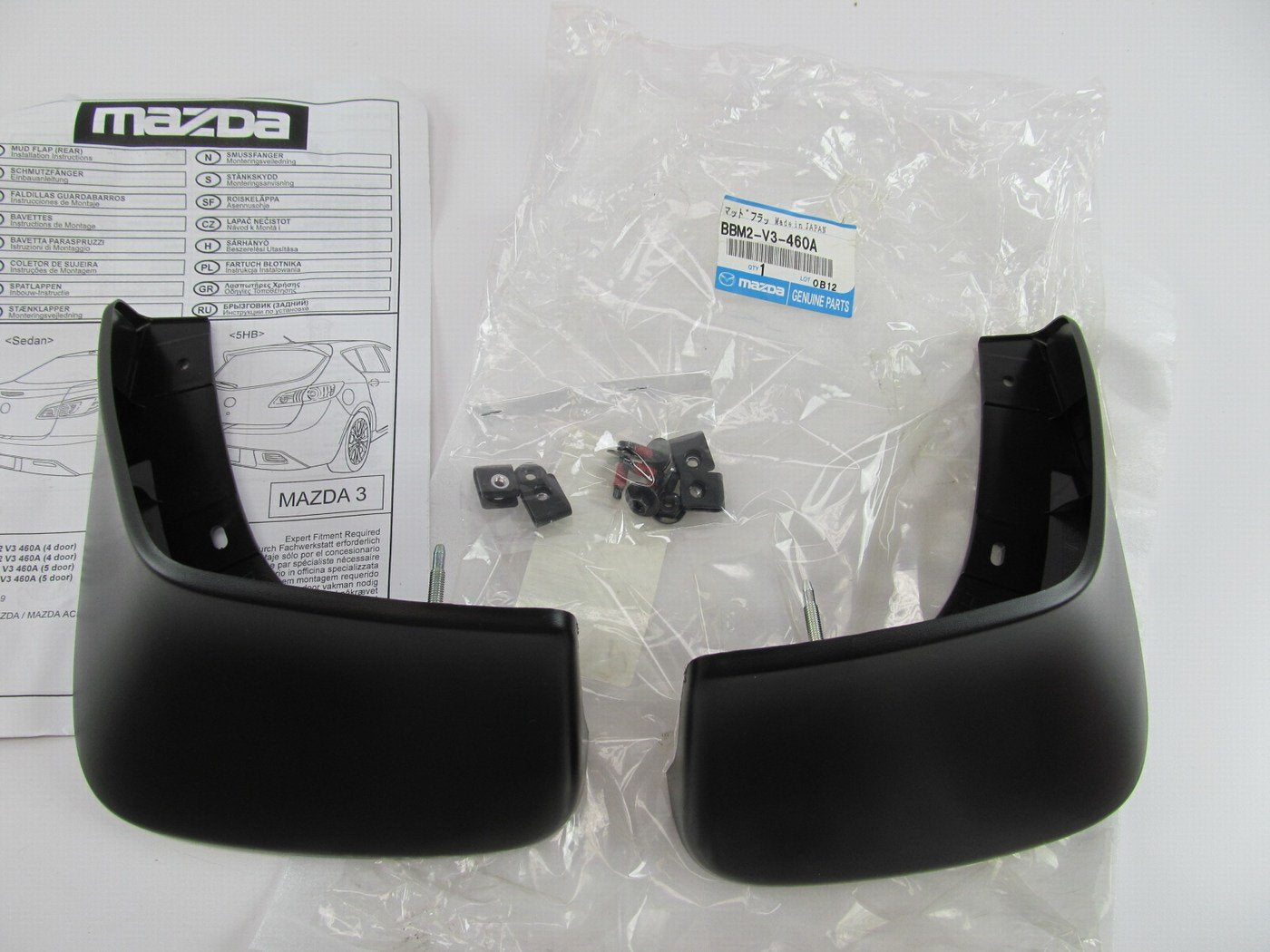 NEW - OEM BBM2V3460A Rear Splash Guards Mud Flaps For 2010-2011 Mazda 3 SEDAN