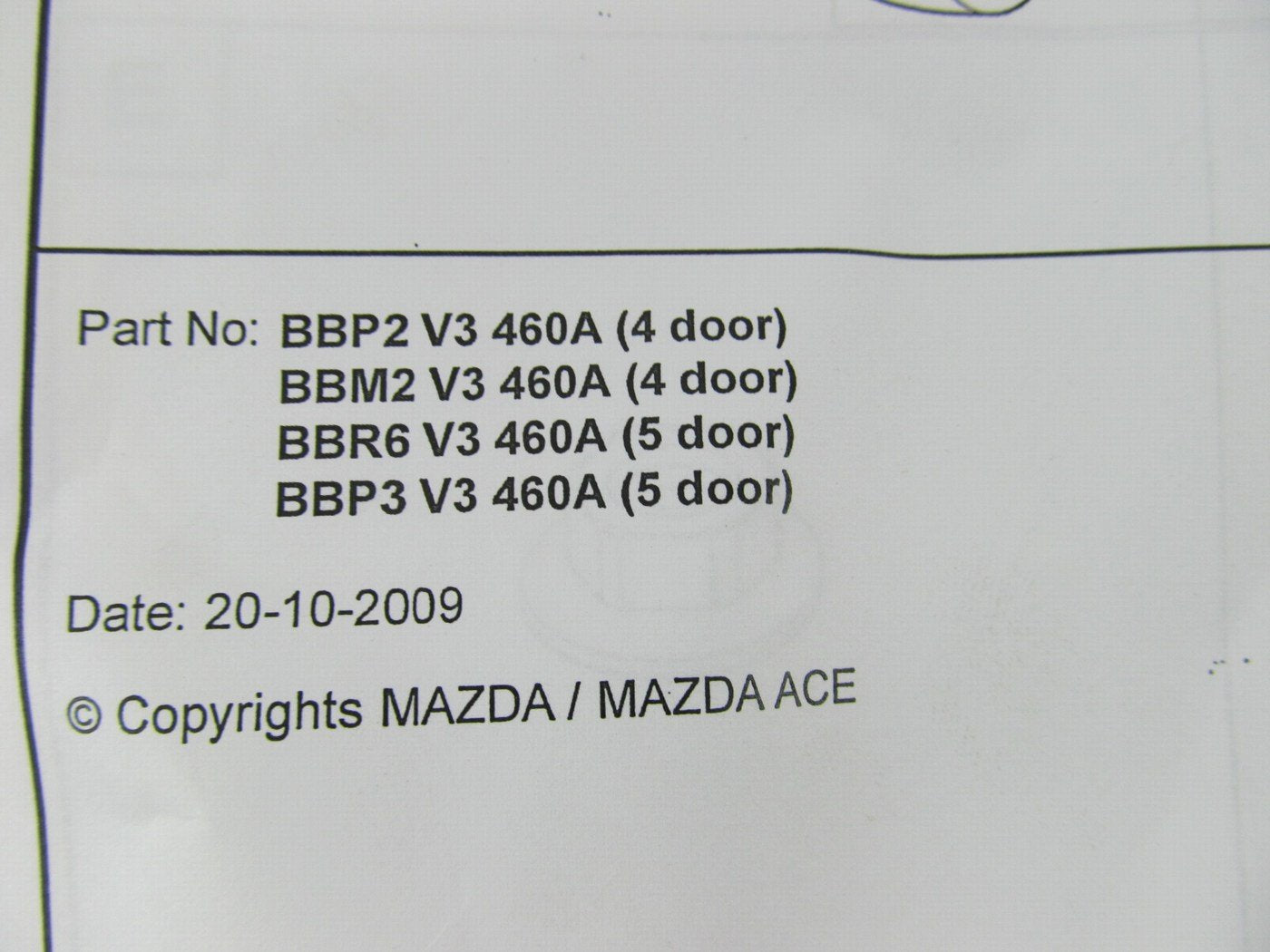 NEW - OEM BBM2V3460A Rear Splash Guards Mud Flaps For 2010-2011 Mazda 3 SEDAN