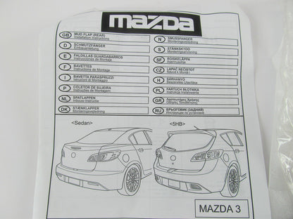 NEW - OEM BBM2V3460A Rear Splash Guards Mud Flaps For 2010-2013 Mazda 3 SEDAN