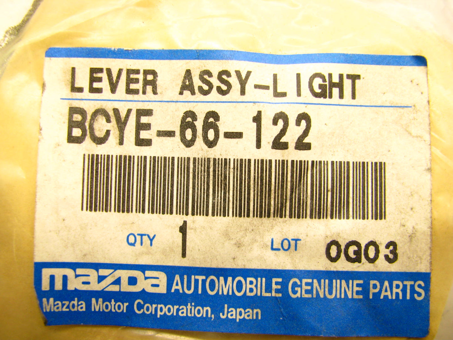 NEW - OEM Mazda BCYE66122 Turn Signal Switch Stalk Control 1995-1998 Protege