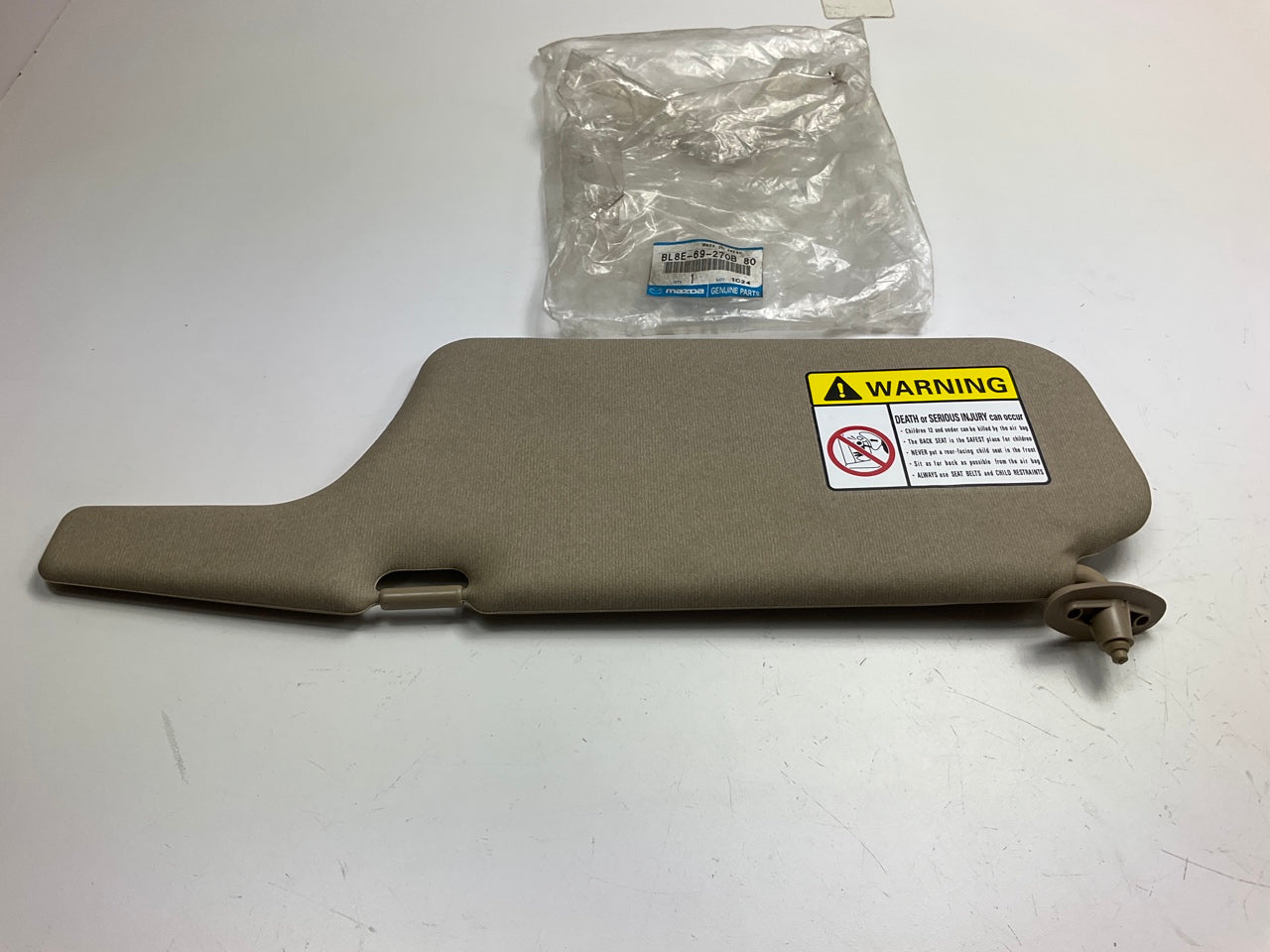 NEW OEM Mazda BL8E-69-270B-80 Right Sun Visor Beige - 01-03 Protege W/ Sun Roof