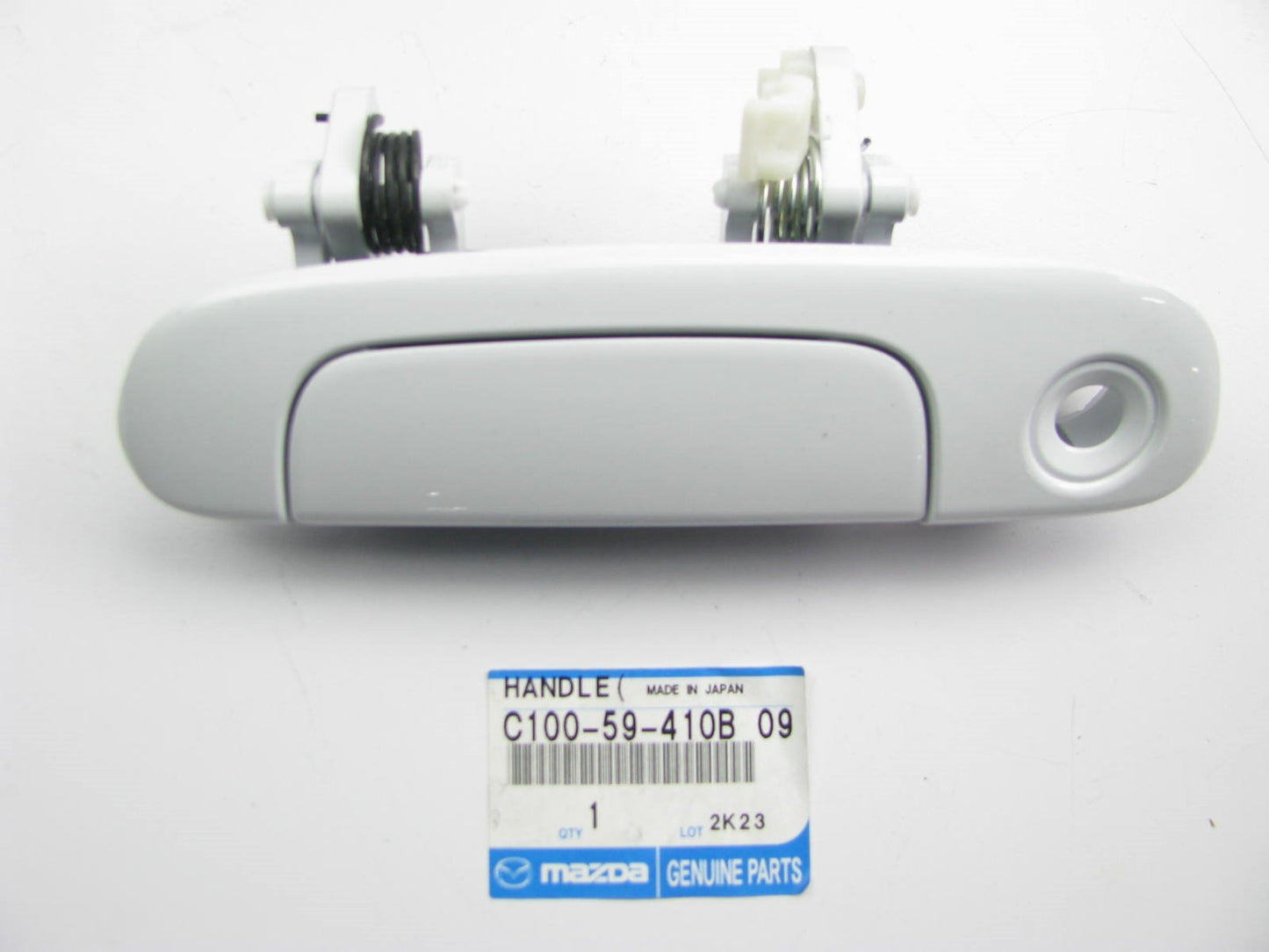 NEW - OEM Genuine FRONT LEFT Door Outside Handle PURE White 01-03 Mazda Protege