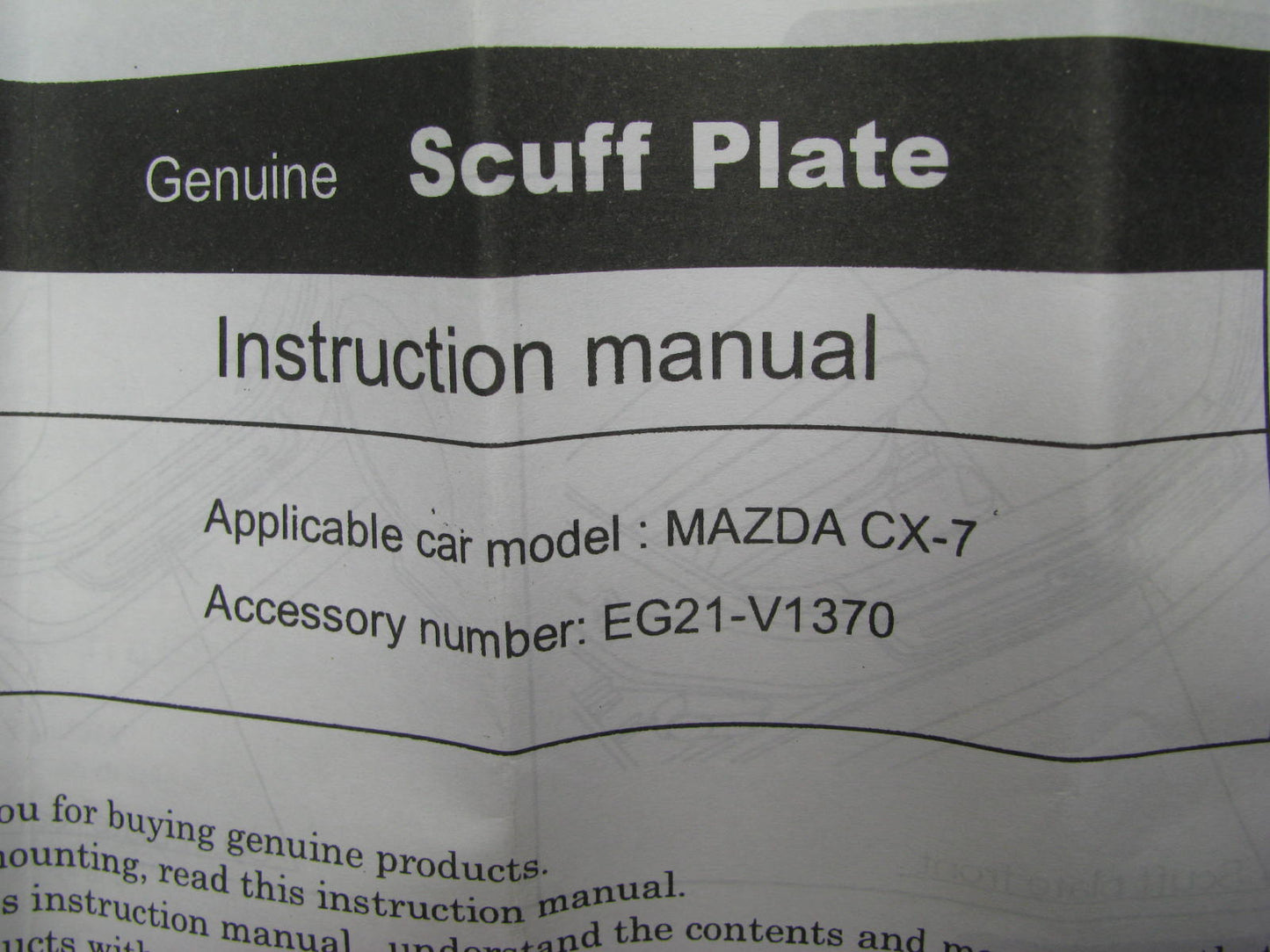 NEW - OEM MAZDA EG21V1370 Chrome Door Sill Trim Set For 2010-2012 CX-7