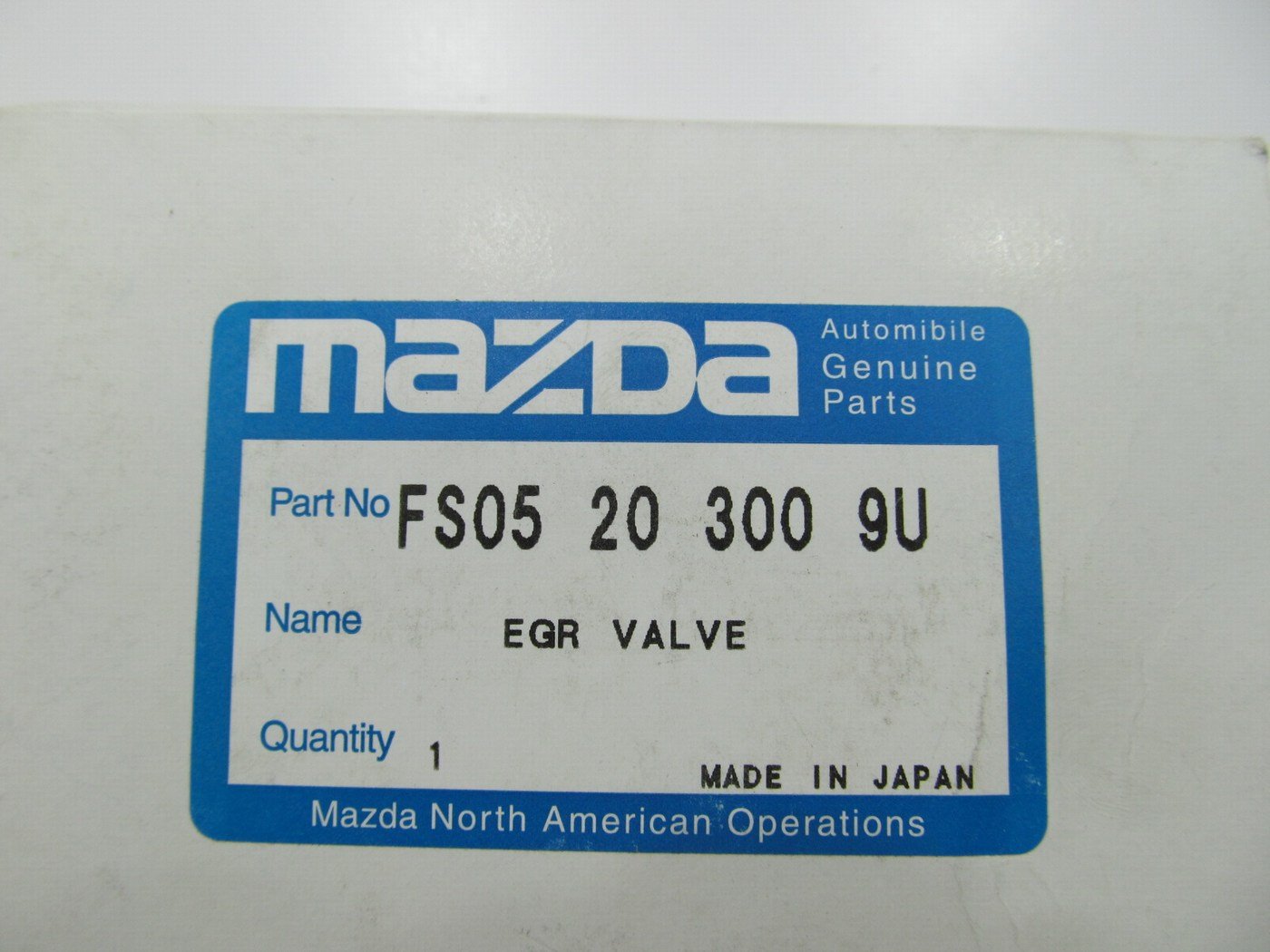 NEW - OEM Mazda FS05203009U EGR Valve For 1993 626, MX-6 2.0L-L4