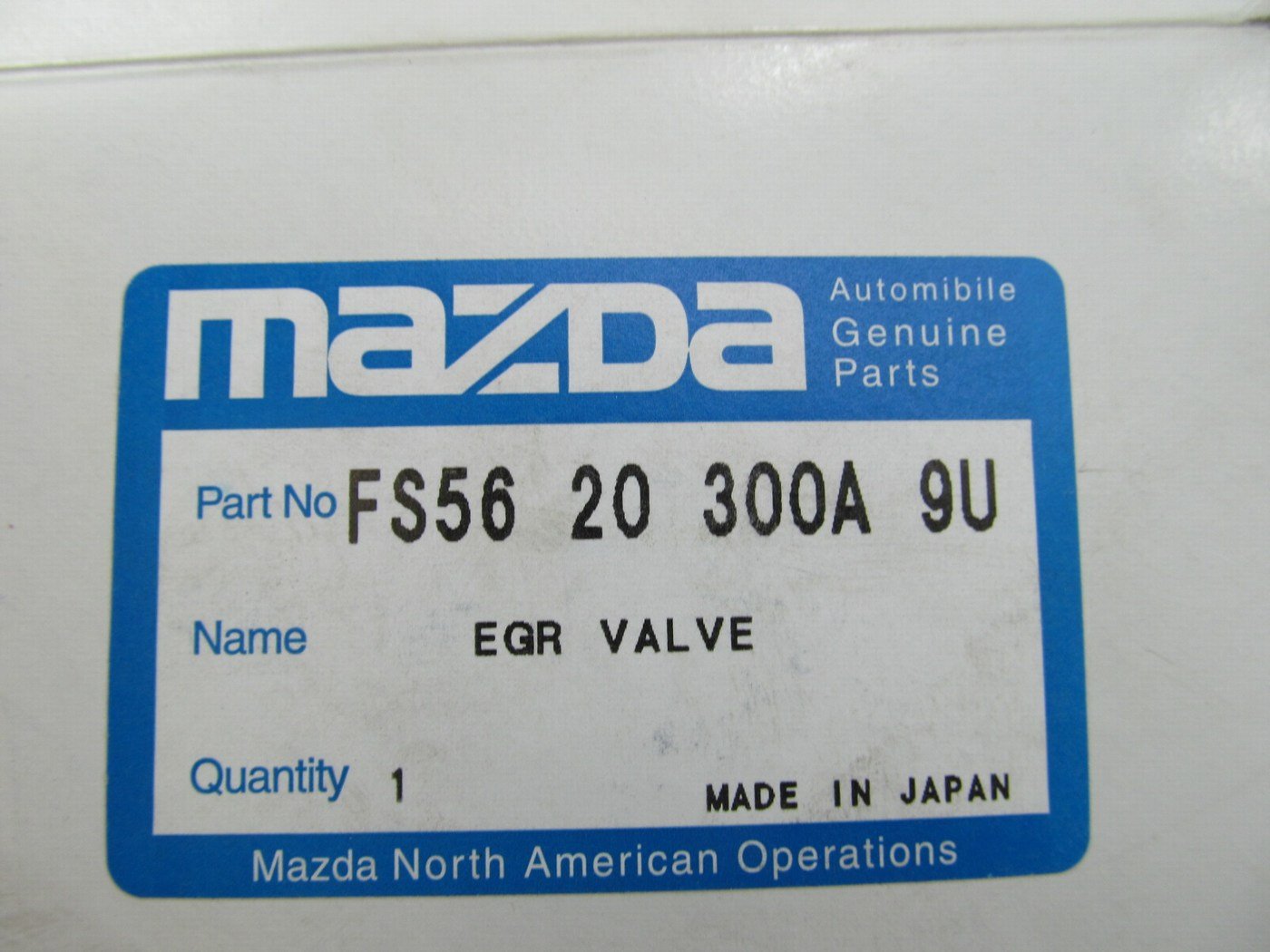 NEW GENUINE - OEM 1994-1997 Mazda 626 MX-6 2.0L 4-CYL. EGR Valve  FS5620300A9U