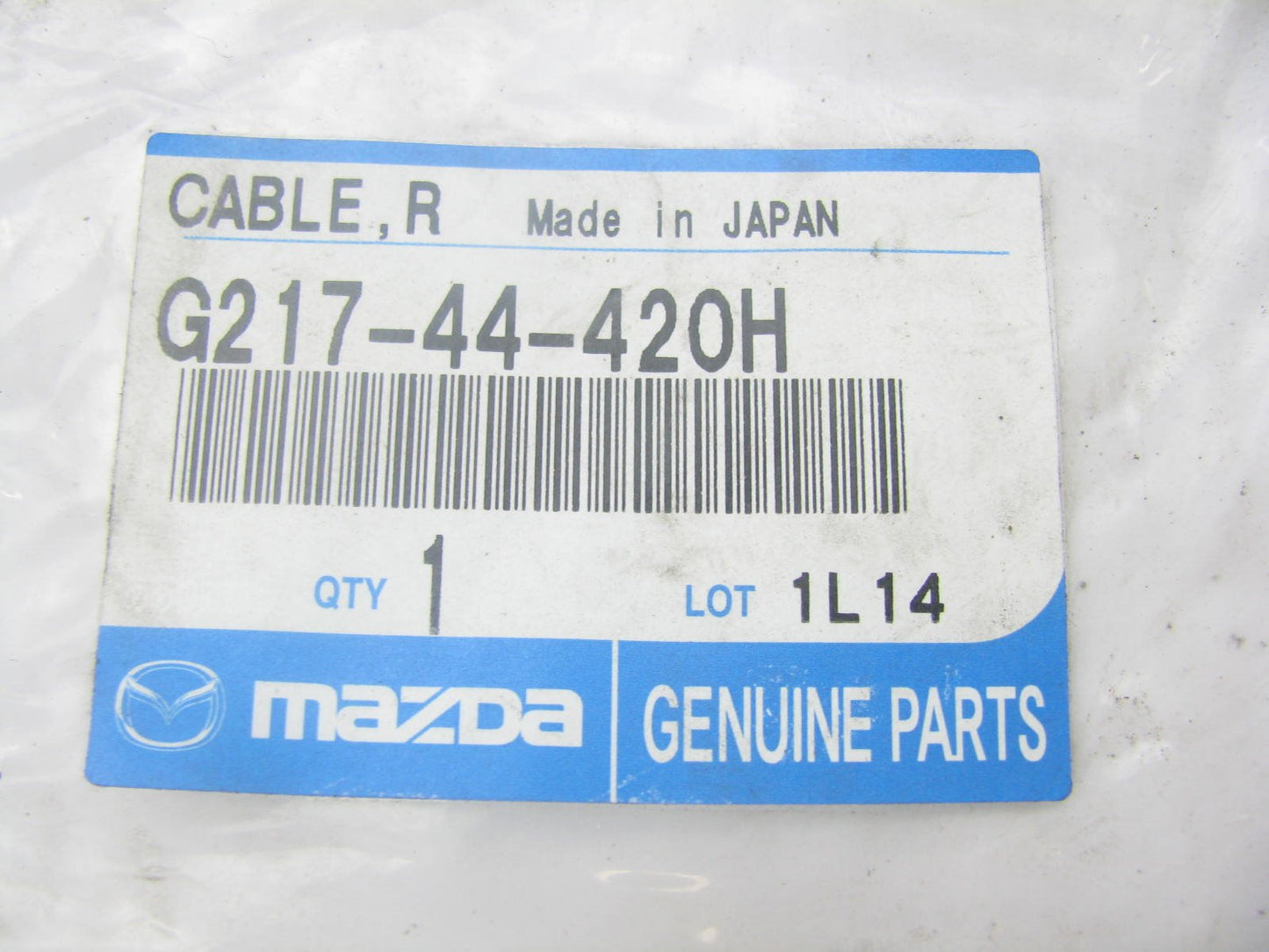 NEW GENUINE Left Parking Brake Cabel OEM 1990-1992 Mazda 626 & MX-6 W/O Turbo