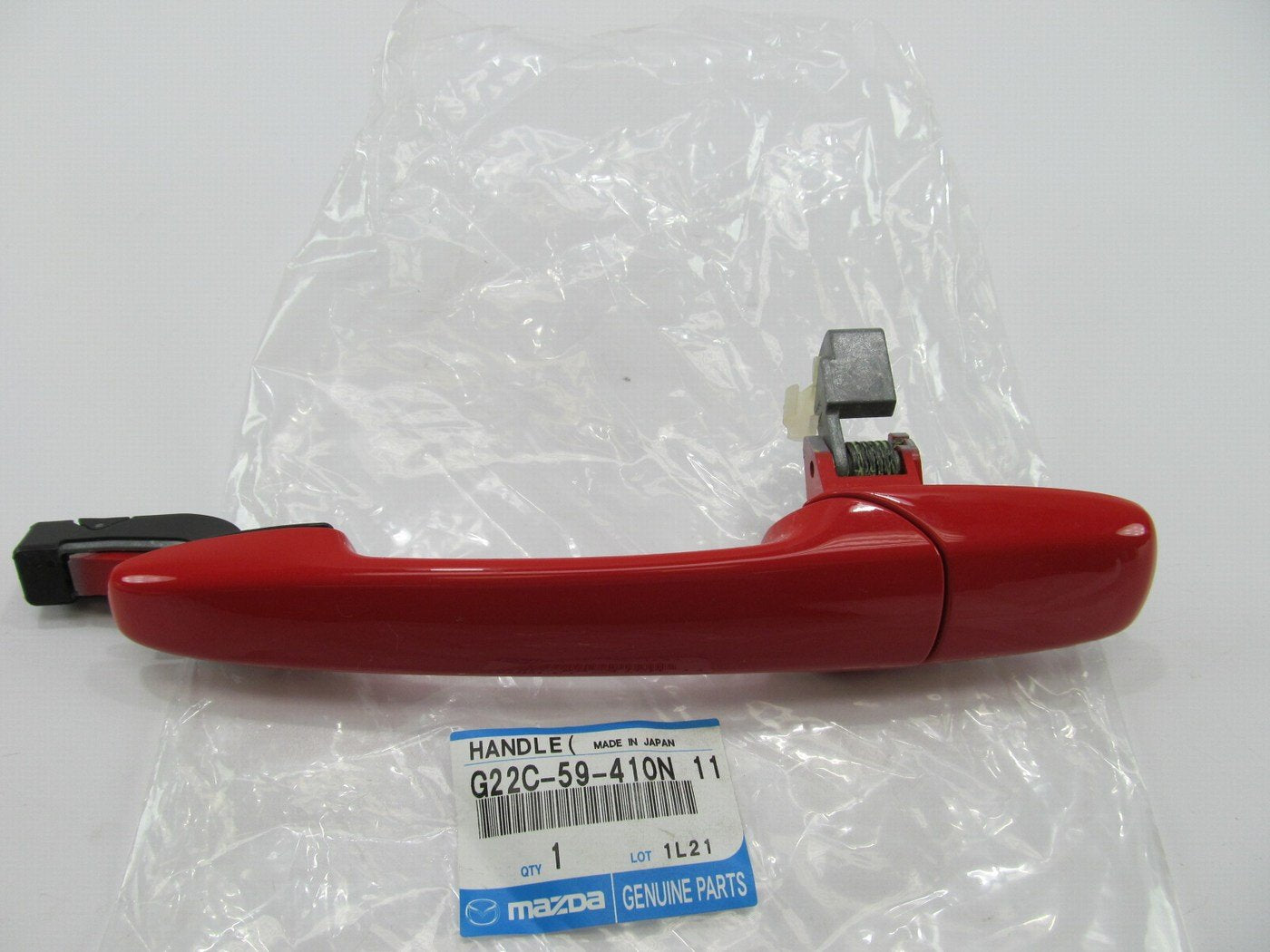 NEW - OEM G22C59410N11 Rear Left Outside Door Handle 2007-2009 Mazda 3 TRUE RED