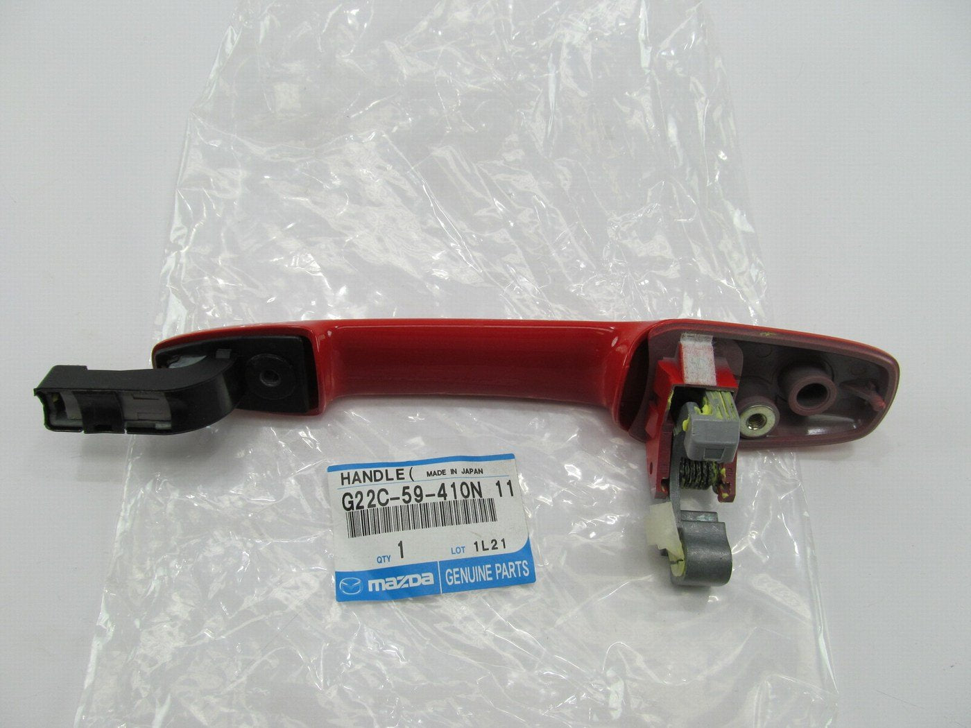 NEW - OEM G22C59410N11 Rear Left Outside Door Handle 2007-2009 Mazda 3 TRUE RED