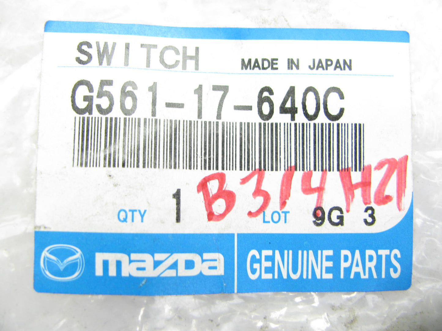 NEW - OEM Mazda G561-17-640C Manual Trans Neutral Safety Switch 1993-95 626 MX-6