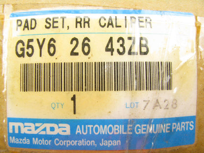NEW GENUINE REAR Disc Brake Pads OEM For Mazda G5Y62643ZB