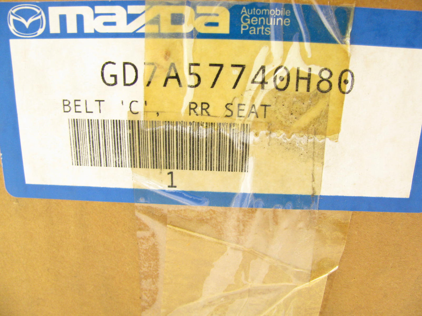 NEW - OEM GD7A-57-740H-80 Light Beige Rear Center Seat Belt For 98-02 Mazda 626