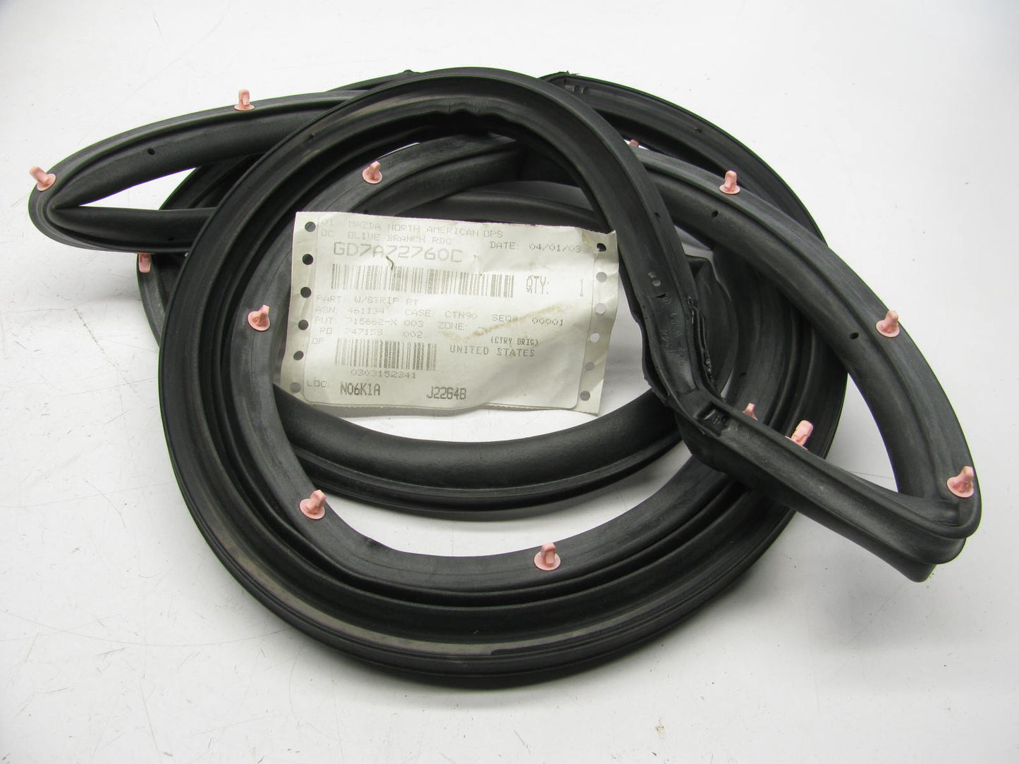 NEW GENUINE Rear Right Door Weatherstrip Seal OEM 1998-2002 Mazda 626