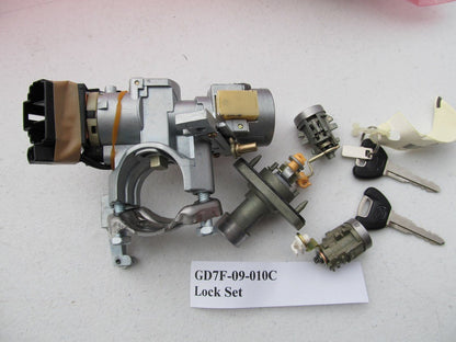 NEW - OEM Mazda GD7F-09-010C Complete Lock Cylinder & Key Set 1998-1999 626 A/T