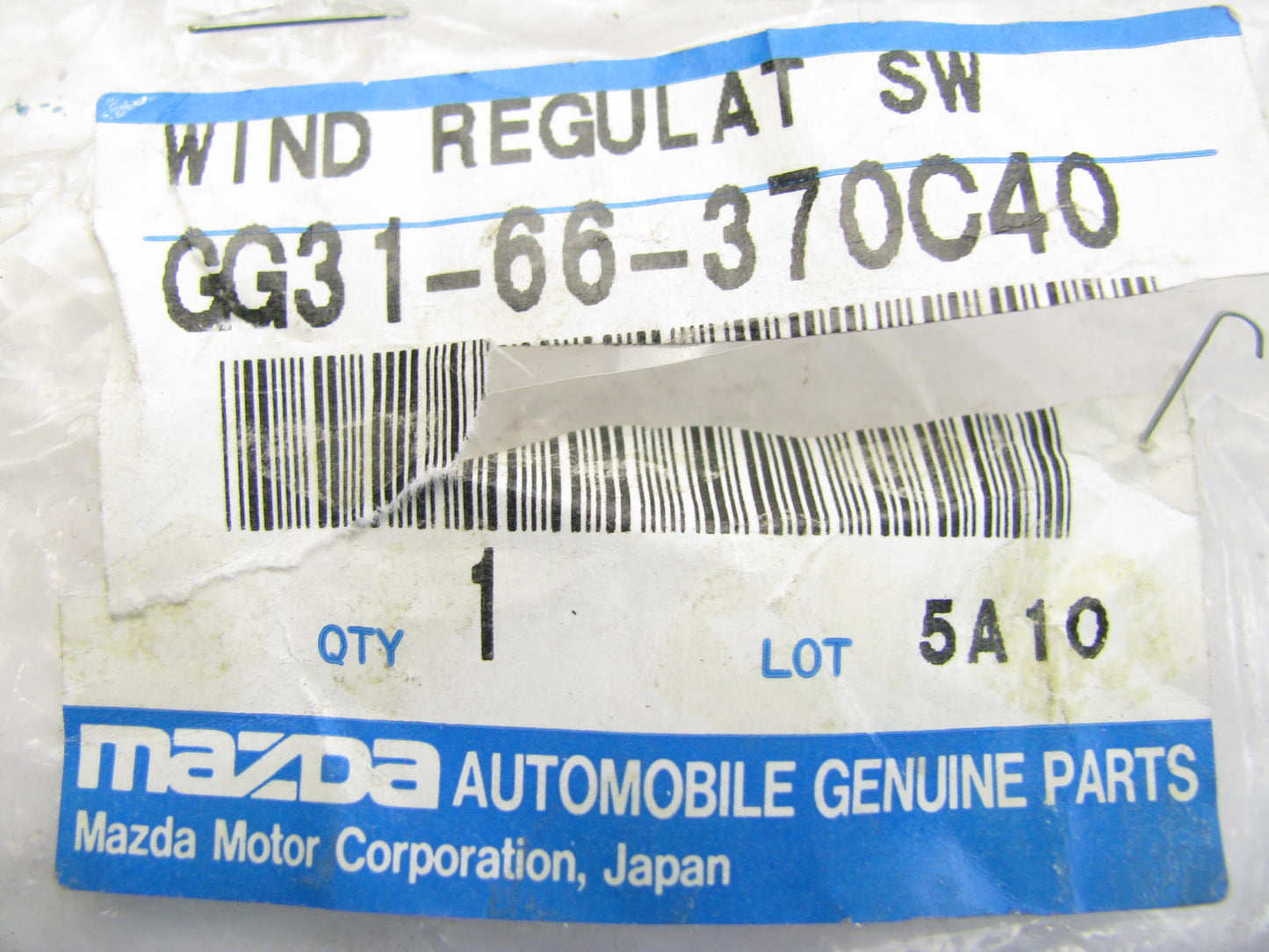 NEW GENUINE OEM GG31-66-370C40 FRONT LEFT Power Window Switch 1986-87 Mazda 626