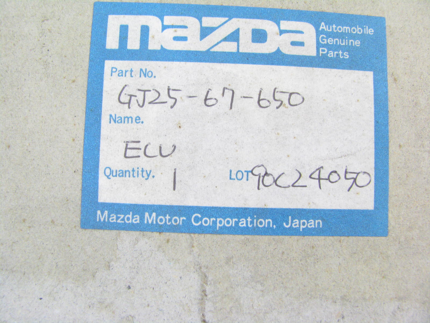 NEW GENUINE OEM Mazda GJ25-67-650 ABS Control Module 1988-1992 Mazda 626, MX-6