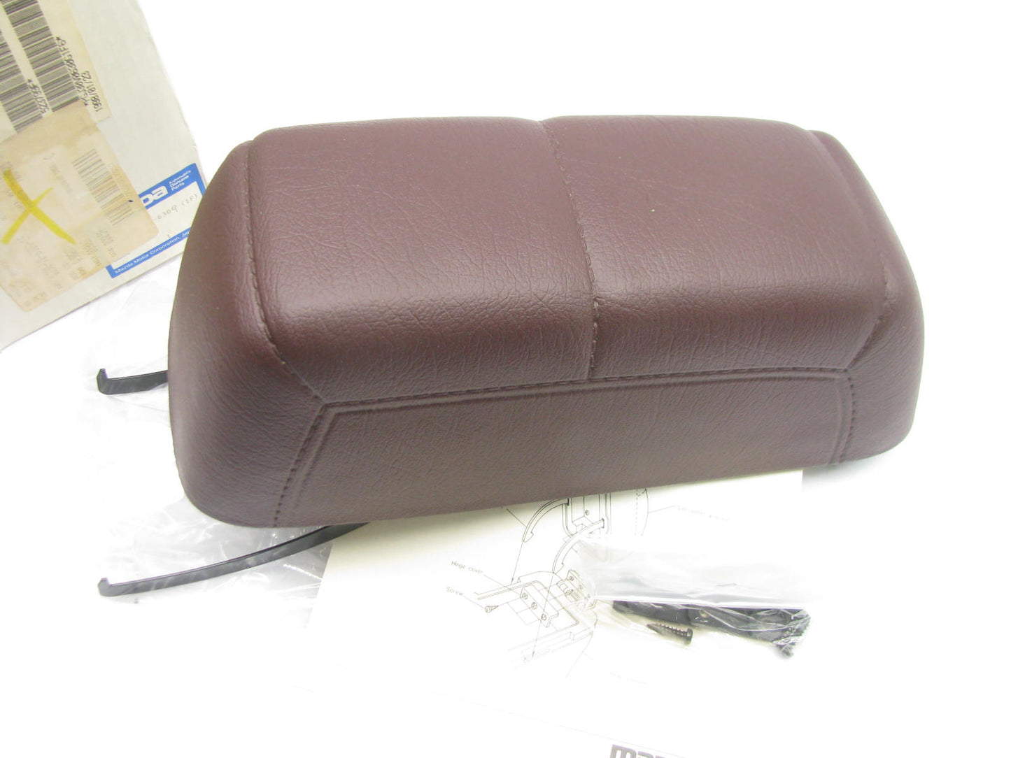 NOS Genuine OEM Mazda Center Console Lid, BURGUNDY - 1988-1992 Mazda 626, MX-3