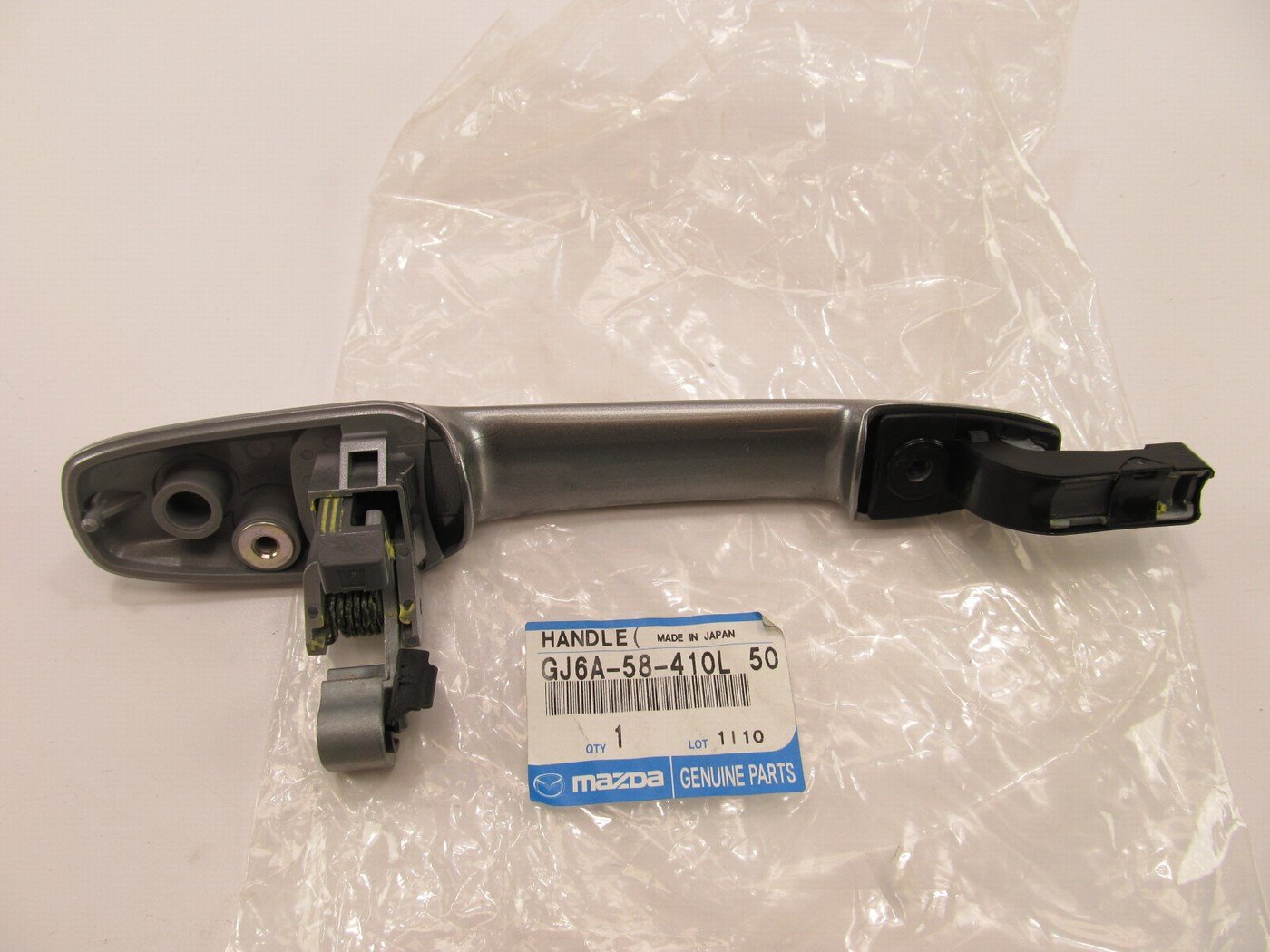 NEW - OEM Mazda GJ6A58410L50 Front Right Outside Door Handle - Aluminum Metallic