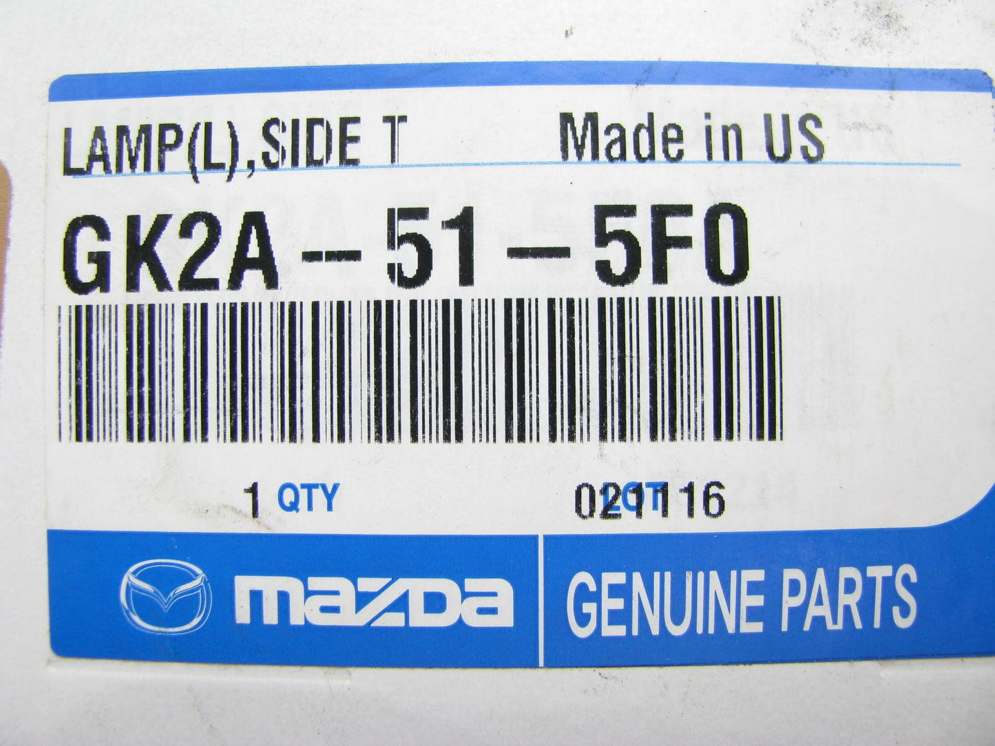 NEW LEFT Side Marker Corner Lamp Parking Light Corner Light OEM Mazda GK2A515F0