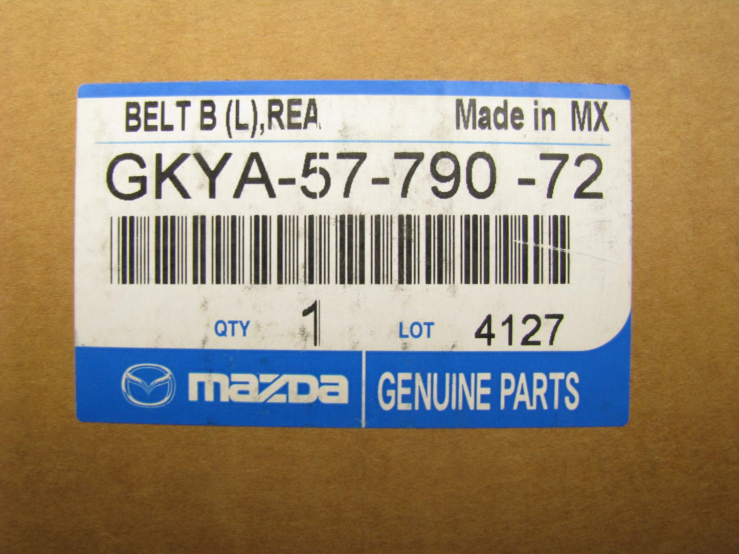 NEW GENUINE OEM GKYA5779072 REAR LEFT Seat Belt GRAY 2003-2008 Mazda 6