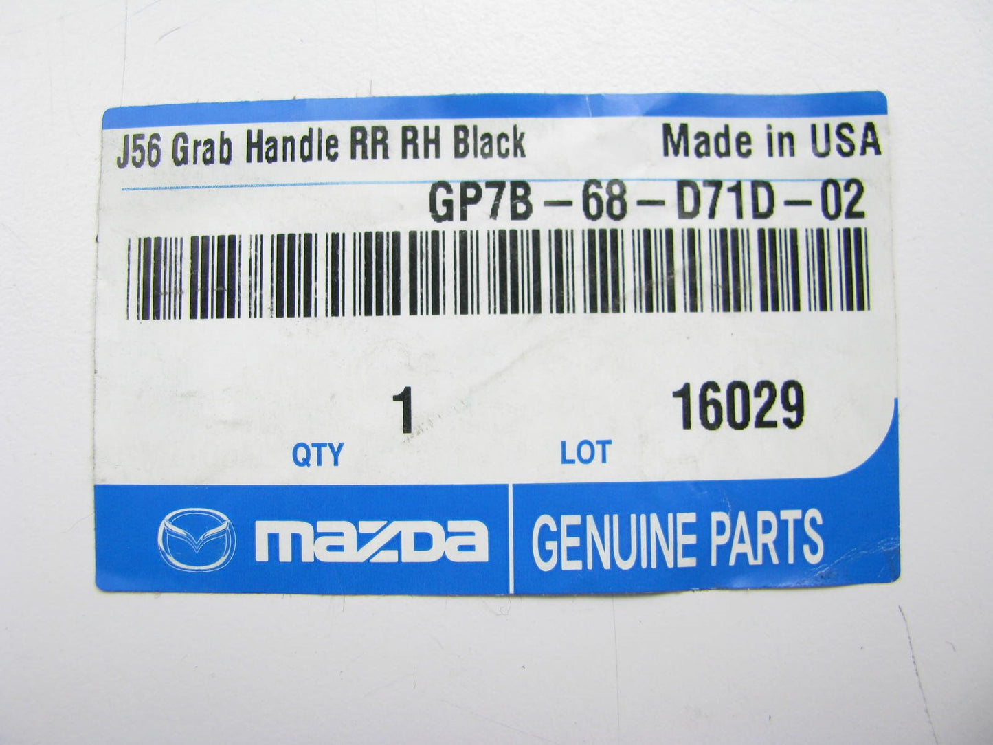 NEW - OEM Rear Right Interior Door Pull Grab Handle Black For 2007-2008 Mazda 6