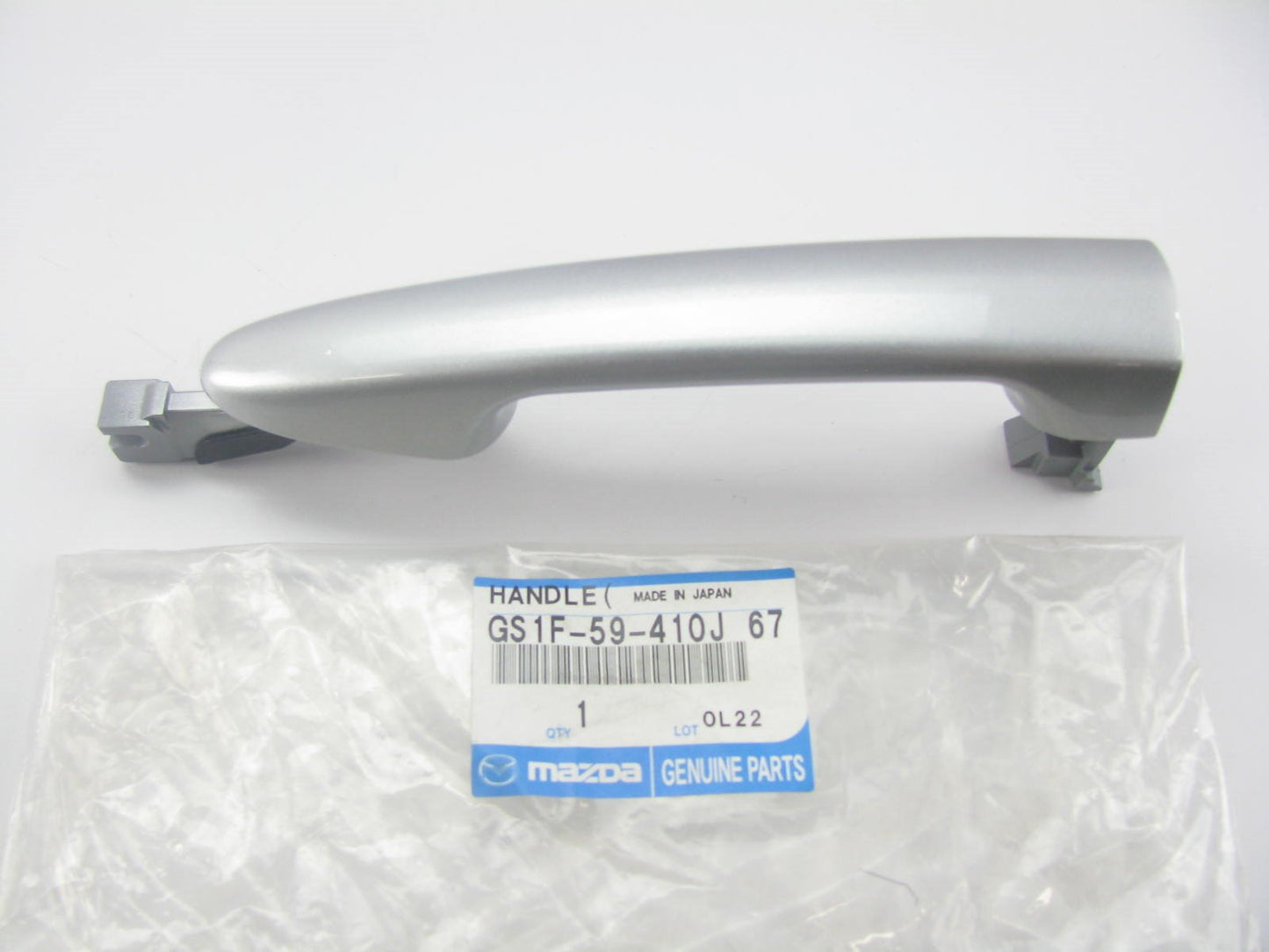 New Front Left Exterior Outside Door Handle Crystal Silver For 2011-2012 Mazda 2
