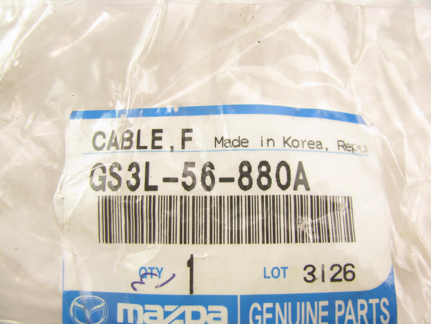 NEW - OEM GS3L56880A Fuel Tank Filler Door Cable 2009-2013 Mazda 6