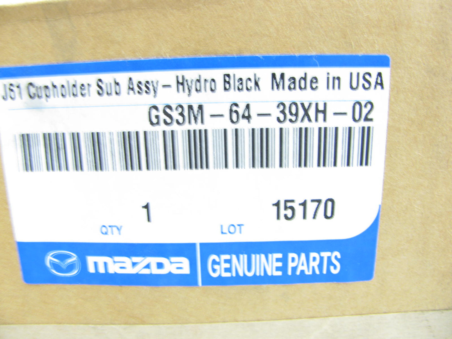 NEW GENUINE - 2009-2010 Mazda 6 Cup Holder OEM Mazda # GS3M-64-39XH-02