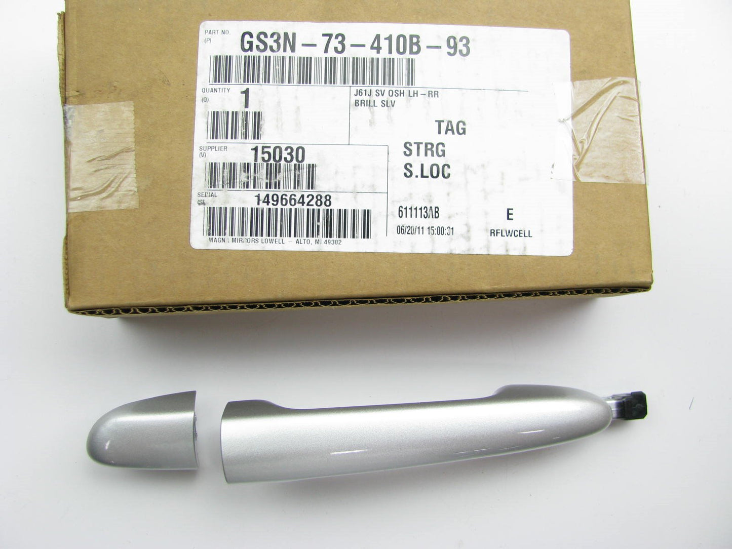 New OEM Rear Left Side Silver Outside Door Handle For 09-10 Mazda 6 GS3N73410B93