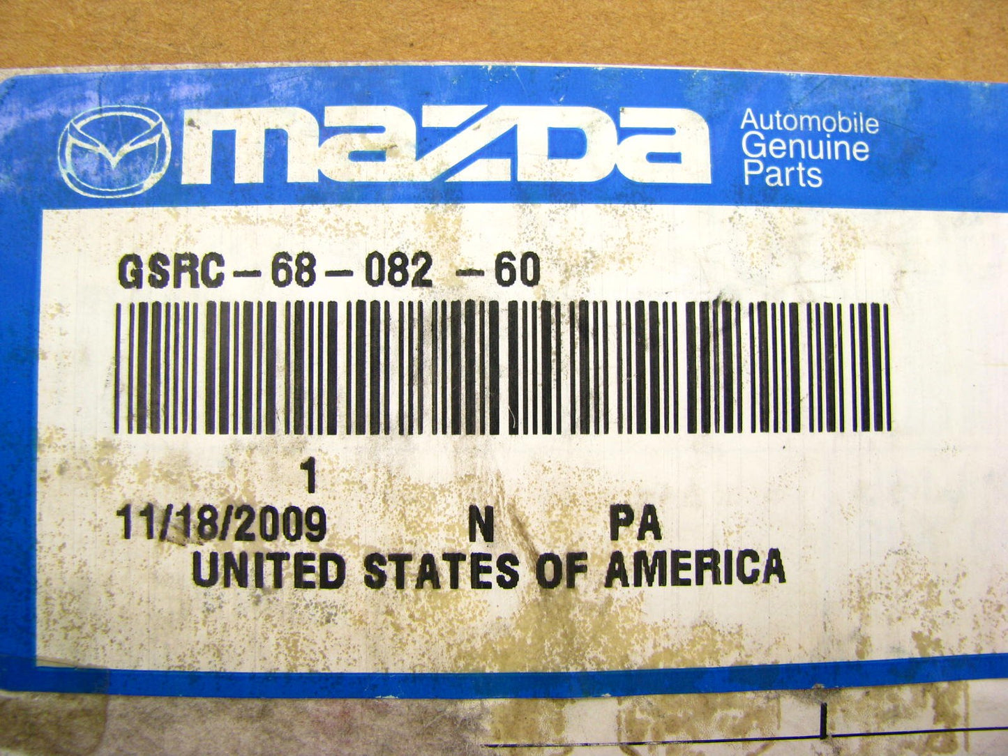 OEM GSRC-68-082-60 FRONT RIGHT Exterior Door Handle BLACK CHERRY 09-13 Mazda 6