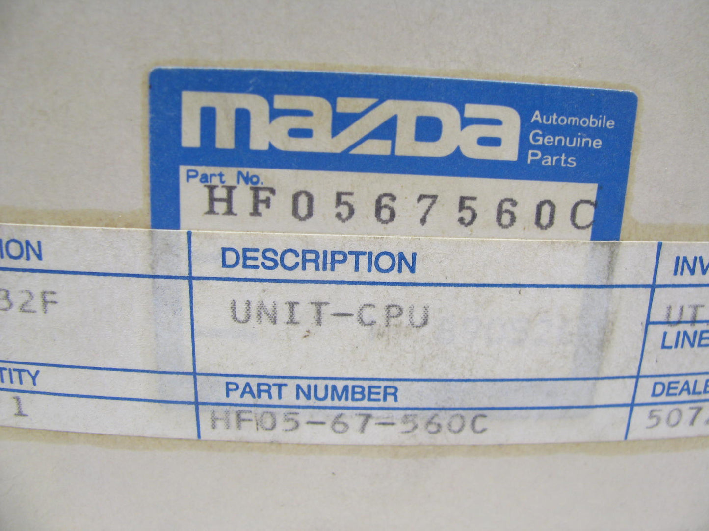 NEW - OEM Mazda HF05-675-60C Body Control BCM Module 1988-1989 Mazda 929