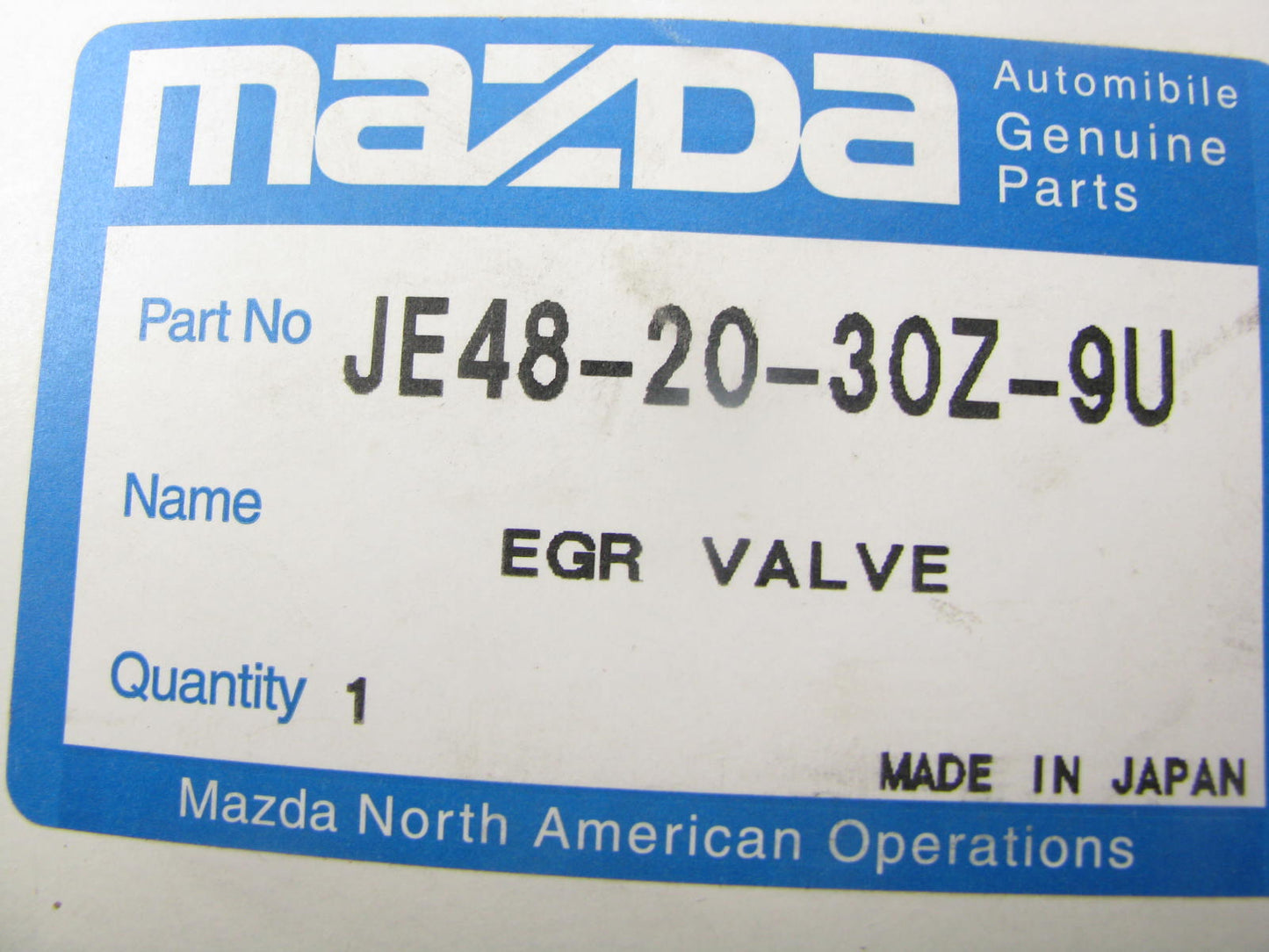 NEW - OEM Mazda JE48-20-30Z-9U EGR Valve For 1990-1995 929 3.0L-V6