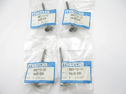 (4) NEW - OEM Mazda K801-12-121 Engine Exhaust Valves 1992-1995 MX-3 1.8L-V6