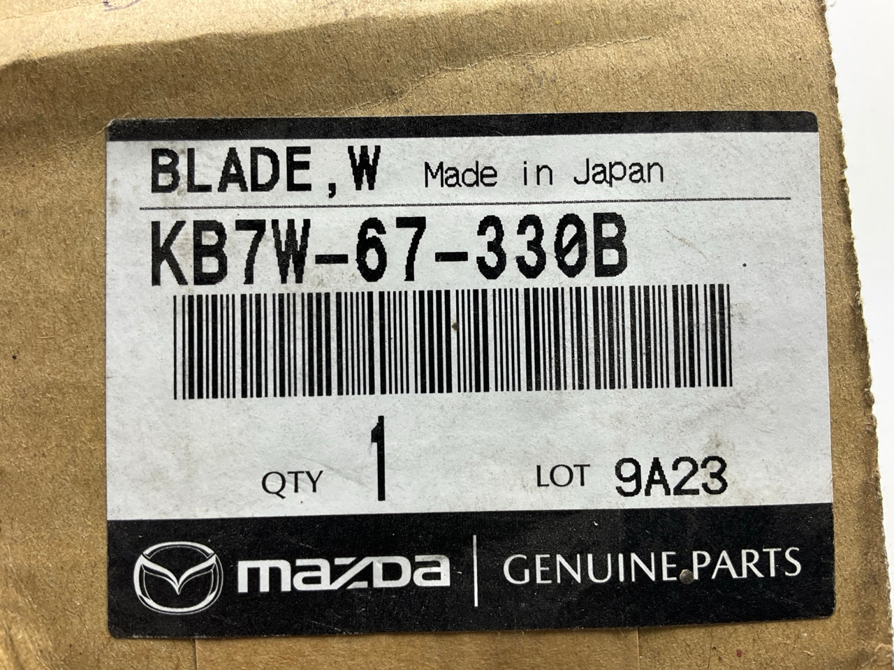 Mazda KB7W-67-330B Left Drivers Side Windshield Wiper Blade