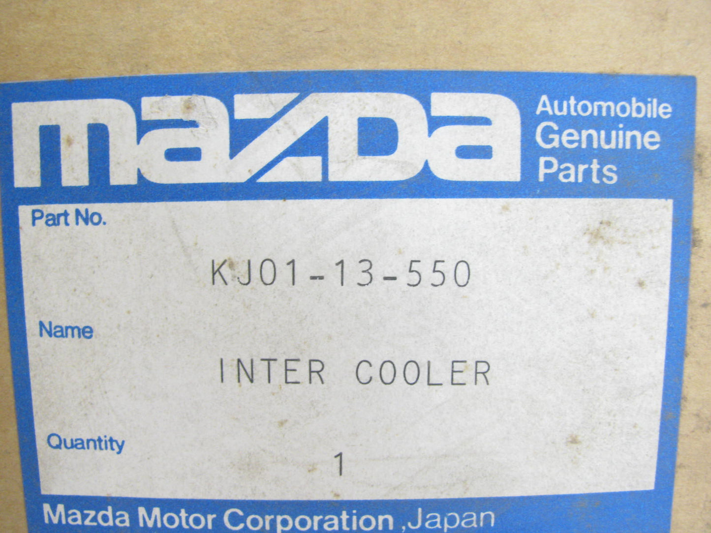 NEW GENUINE Rear Intercooler OEM For 1995-1996 Mazda Millenia 2.3L KJ0113550