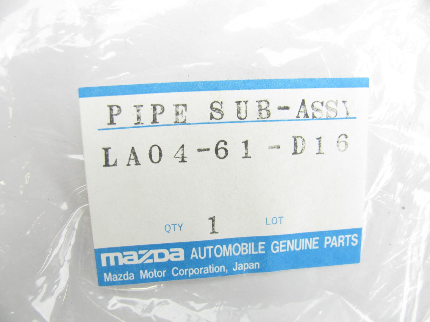 NEW - OEM Mazda LA04-61-D16 HVAC Rear Heater Hose Tube For 1993-1997 MPV