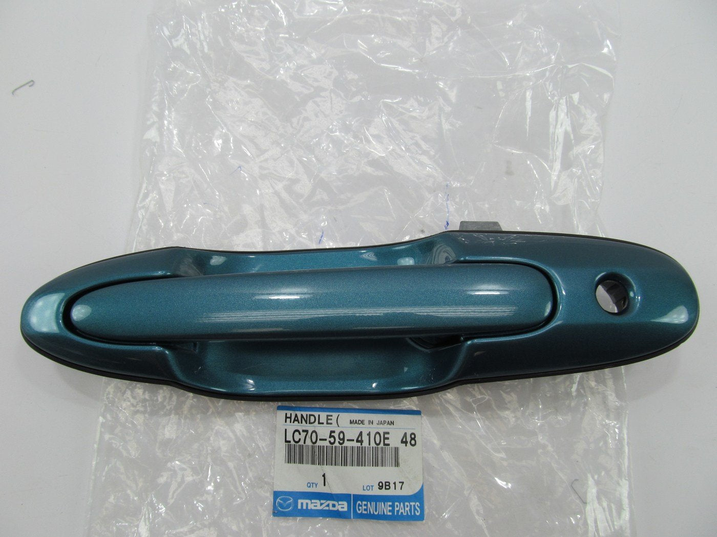 NEW - OEM Mazda LC7059410E48 Front Left Outer Door Handle For 2000-01 MPV GREEN