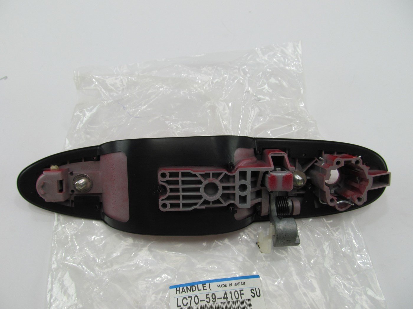 NEW - OEM LC7059410FSU Front Left Outer Door Handle 00-01 Mazda MPV CLASSIC RED