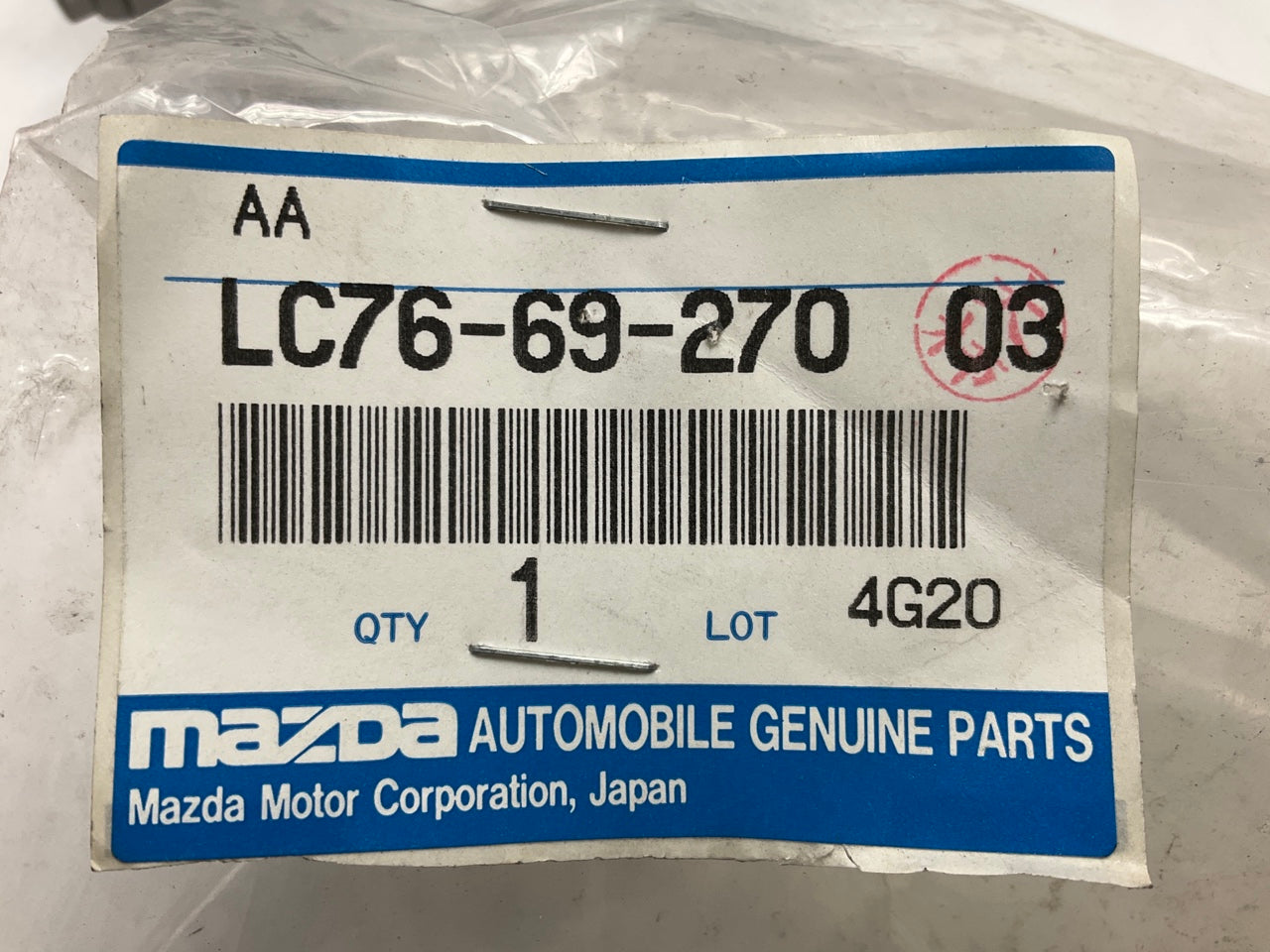 NEW OEM Mazda LC76-69-270-03 Right Gray Sun Visor - 2000-2004 MPV W/O Sunroof