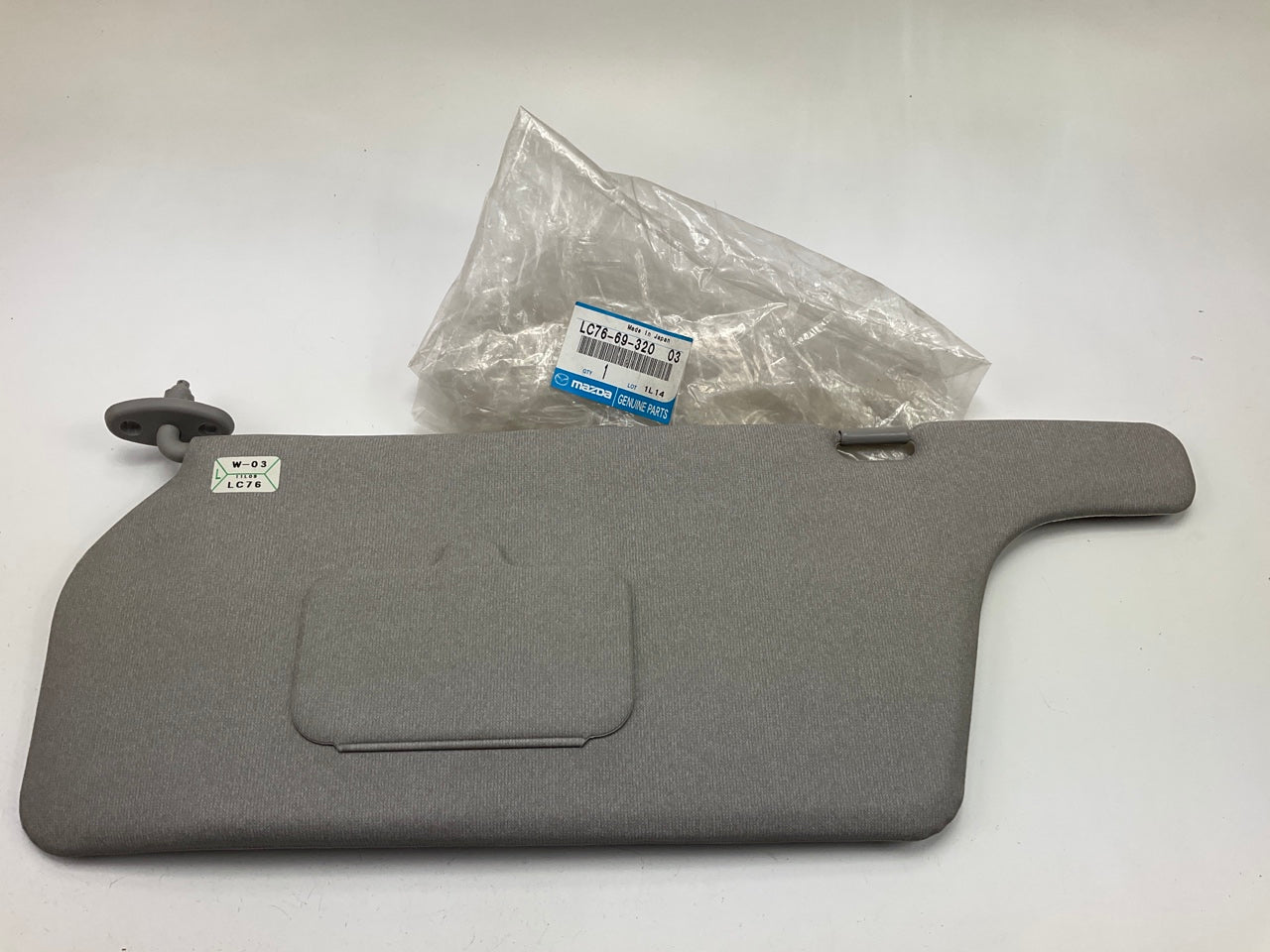 NEW OEM Mazda LC76-69-320-03 Left GRAY Sun Visor - 2000-2004 Mazda MPV