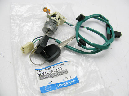 NEW Mazda NEY1-76-220 FRONT LEFT Lock Cylinder & 2 Keys OEM For 04-05 Miata