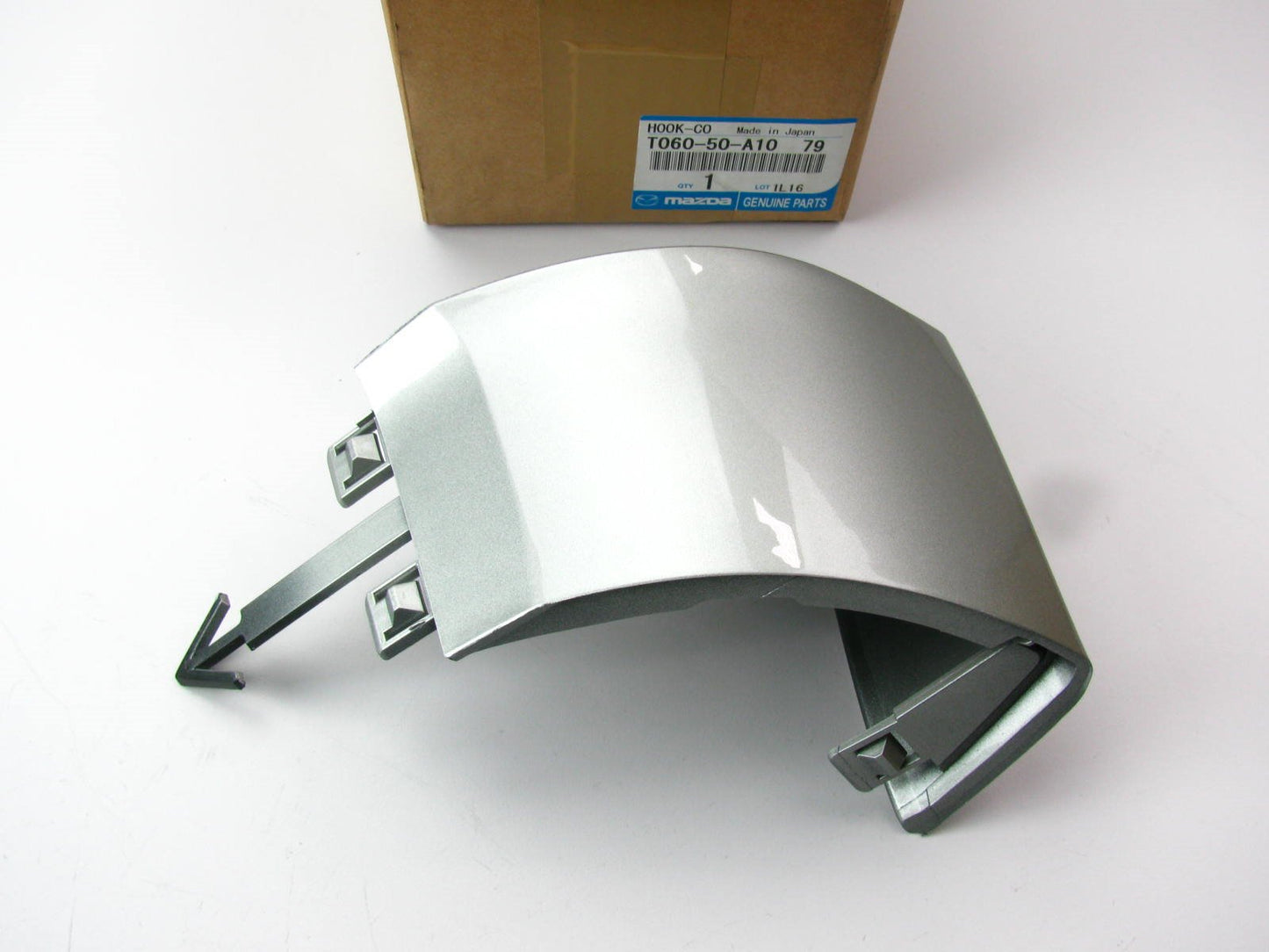 New Front Bumper Tow Hook Cover Cap Platinum Silver For 2001-02 Mazda Millenia