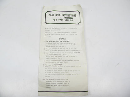 NOS - OEM Mazda UF62-57-630D-24 Front Right Passenger Belt Retractor 91-92 B2600