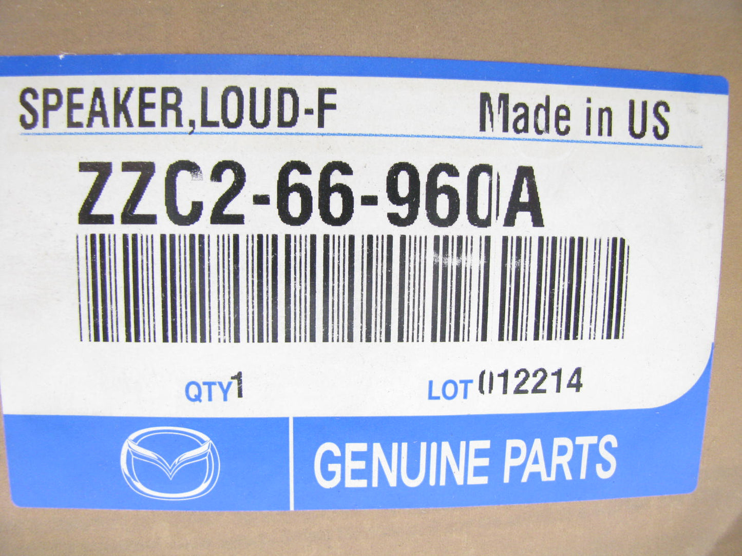 NEW - OEM Mazda / Ford ZZC2-66-960A Front Door Speaker 9U5T-18808-AA 25 Watt