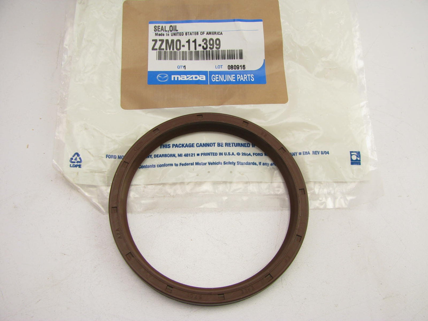 NEW GENUINE OEM Rear Main Crankshaft Oil Seal 94-10 Mazda 2.3L 2.5L L4, 3.0L V6