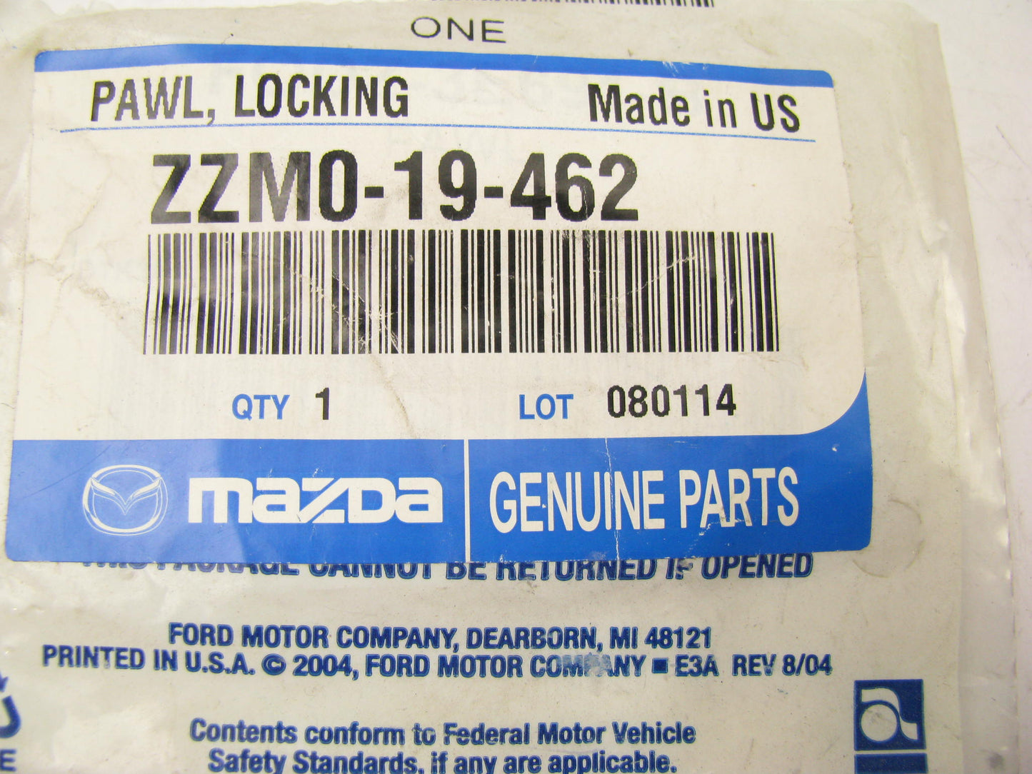 NEW - OEM Mazda ZZM0-19-462 Steering Column Locking Pawl 1998-09 B-Series