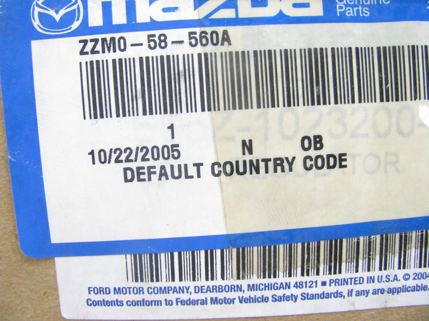NEW - OEM Mazda ZZM0-58-560A Window Regulator - Front Right