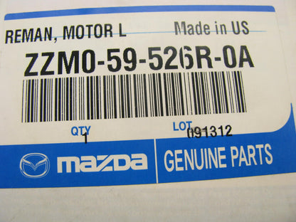NEW GENUINE LEFT Drivers Side Power Window Motor OEM Mazda ZZM0-59-526R-0A