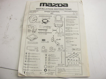 NOS OEM Cruise Control Kit 1995-1997 Mazda B4000 B-Series Truck ZZM0-66-340A