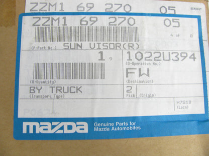 NEW GENUINE Mazda ZZM1-69-270-05 RIGHT Sun Visor 94-97 Mazda B2300 B3000 B4000